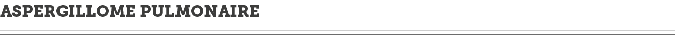aspergillome pulmonaire