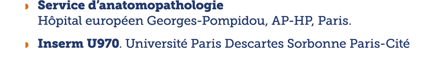 Service d anatomopathologie H pital europ en Georges-Pompidou  AP-HP  Paris  Inserm U970  Universit  Paris Descartes    